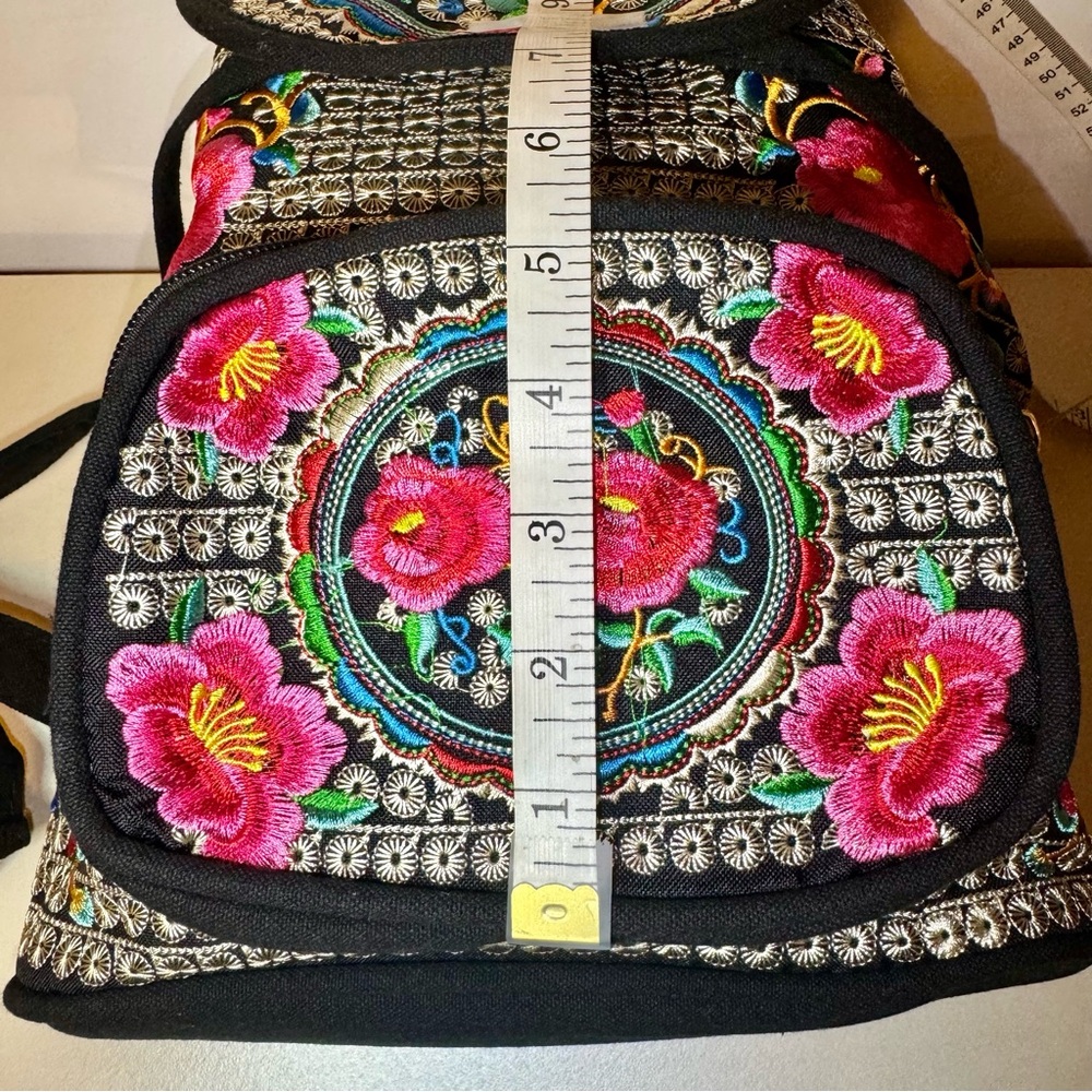 Unique Flowery Backpack - one of a kind - Picture 14 of 15